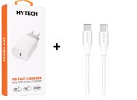 HYTECH HY-XE40TP Type C to Type C Kablolu 20W PD3.0/Quick Charge QC4.0 Hızlı Ev Şarj Adaptörü